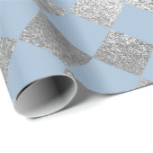 Jewelry Diamond Squares Blue Silver Vip Cadeaupapier (Rol Hoek)