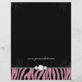 Jewelry Flyer Hair Salon Zebra Glitter Pink (Achterkant)