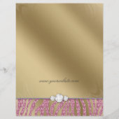 Jewelry Flyer Hair Salon Zebra Sparkle Pink Gold 2 (Achterkant)