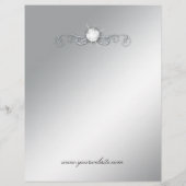 Jewelry Flyer Hair Salon Zebra Sparkle Plum Silver (Achterkant)