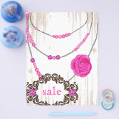 Jewelry Flyer Roos Ketting Bruin Roze (Enkel)