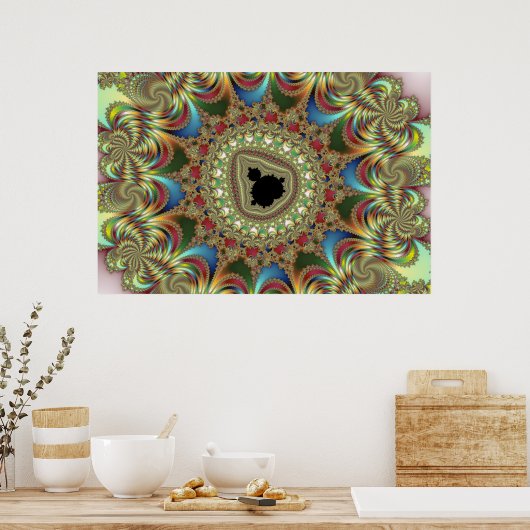 Jewelry Fractal Poster (Keuken)