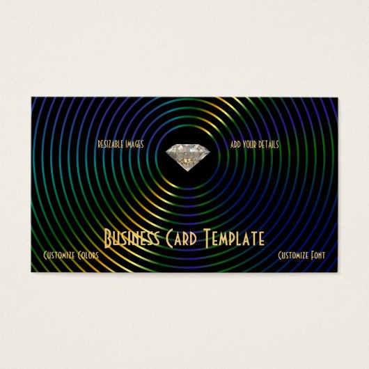 Jewelry Gem Logo Diamond Visitekaartje (Voorkant)