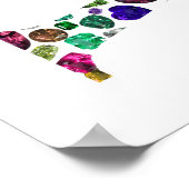 Jewelry Gemstenen Monogram Letter V Poster (Hoek)