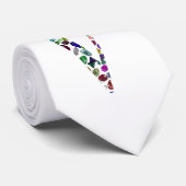 Jewelry Gemstenen Monogram Letter V Stropdas (Opgerold)