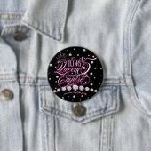Jewelry Glitter Bling Queen Buttonnen Ronde Button 7,6 Cm (In situ)