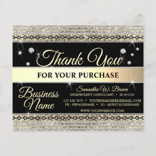 Jewelry Glitter Gold Diamond bedankt voor uw beste