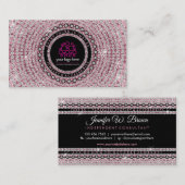 Jewelry Glitter Pink Diamonds Visitekaartje (Voorkant / Achterkant)
