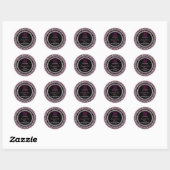 Jewelry Glitter Pink Ronde Sticker (Vel)