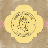 Jewelry Handmade with love, Custom Rubberstempel