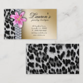 Jewelry Leopard Visitekaartje Lily Flower (Voorkant / Achterkant)