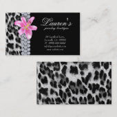 Jewelry Leopard Visitekaartje Lily Flower (Voorkant / Achterkant)