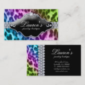 Jewelry Leopard Visitekaartje Paars Blue Limoen (Voorkant / Achterkant)