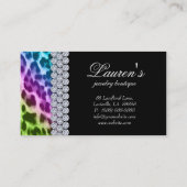 Jewelry Leopard Visitekaartje Paars Blue Limoen (Achterkant)