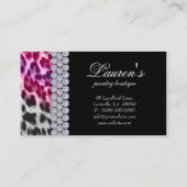 Jewelry Leopard Visitekaartje Roze Black (Achterkant)