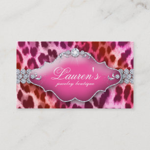Jewelry Leopard Visitekaartje Roze Sinaasappel