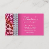Jewelry Leopard Visitekaartje Roze Sinaasappel (Achterkant)