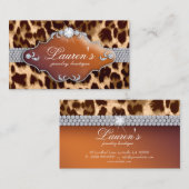 Jewelry Leopard Visitekaartje Tanning Brown (Voorkant / Achterkant)