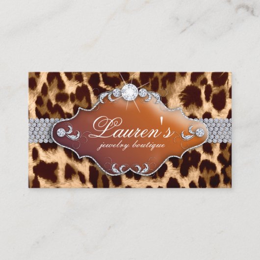Jewelry Leopard Visitekaartje Tanning Brown (Voorkant)
