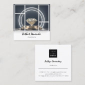 Jewelry Luxury Goods Boutique Custom Logo Diamond Vierkante Visitekaartje (Voorkant / Achterkant)