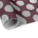 Jewelry Maroon Burgundy Silver Stippen Vip Cadeaupapier<br><div class="desc">Minimalisme en elegante glam- en grafisch afval</div>