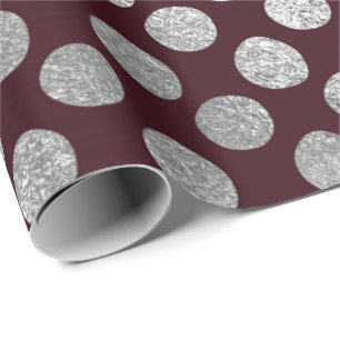 Jewelry Maroon Burgundy Silver Stippen Vip Cadeaupapier