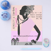 Jewelry Mode Trunk Show Beauty Model Flyer (Enkel)
