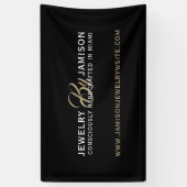JEWELRY op naam van merk Business Gold Black Spandoek (Verticaal)