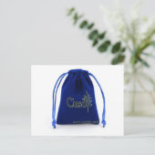 Jewelry Pouch, Coin Drawstring Bag Promotional Bag Briefkaart (Staand voorkant)