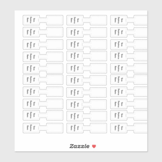 Jewelry Price Labels Business Name 30 Sticker (Vel)
