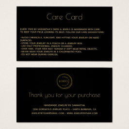 Jewelry Product Black Care Kaart
