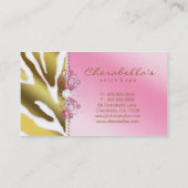 Jewelry Retro Visitekaartje Zebra Roze Gold (Achterkant)