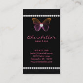 Jewelry Salon Visitekaartje Spa Butterfly roze (Achterkant)