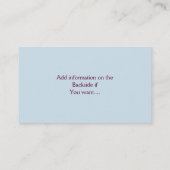 Jewelry Shopper Visitekaartjes (Achterkant)