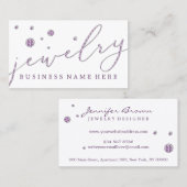 Jewelry Signature Paarse Diamond Accessoires Visitekaartje (Voorkant / Achterkant)