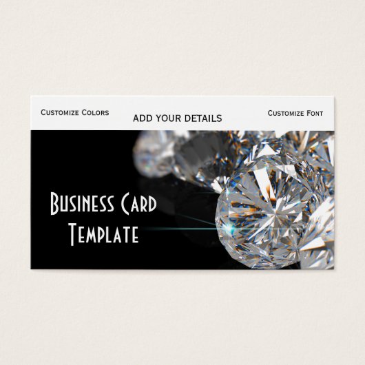 Jewelry Stone Rhinestone Diamonds Visitekaartje (Voorkant)