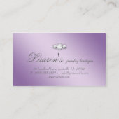 Jewelry Swirl Visitekaartje Glitter Diamond Paars (Achterkant)
