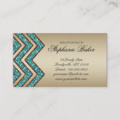 Jewelry Visitekaartje Chevron Sparkle Gold Blauwgr (Achterkant)