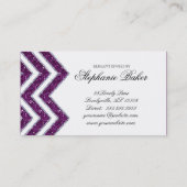 Jewelry Visitekaartje Chevron Sparkle Paars White (Achterkant)