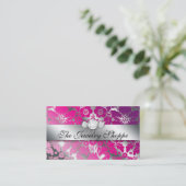 Jewelry Visitekaartje Damask Floral Silver PP (Staand voorkant)