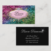 Jewelry Visitekaartje Lace Pink Heart (Voorkant / Achterkant)