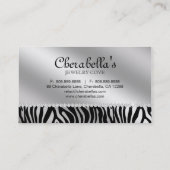 Jewelry Visitekaartje Zebra Silver Bow Heart (Achterkant)
