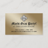 Jewelry Zebra Fleur de lis Mardi Gras Party Ticket (Achterkant)