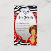 Jewelry Zebra Red Diamonds Visitekaartje (Achterkant)