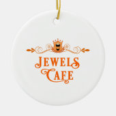 Jewels Cafe-kerstversiering Keramisch Ornament (Voorkant)