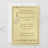 Jewels Jazzy Snowflake Black Holiday Card Kaart (Achterkant)