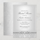 Jewels & Pearls Bruiloftsfeest Uitnodiging (Voorkant / Achterkant)