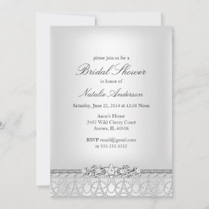 Jewels & Pearls Bruiloftsfeest Uitnodiging