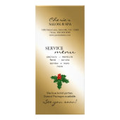 Jewels Spa kerstcoupon Zebra Gold Red Reclamekaart (Achterkant)