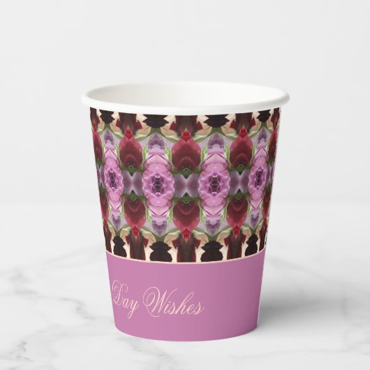 Jeweltint met patroon papieren bekers (Achterkant)